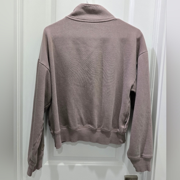 PINK Premium Fleece Half-Zip Sweatshirt Sz S Iced Coffee color - Picture 4 of 5